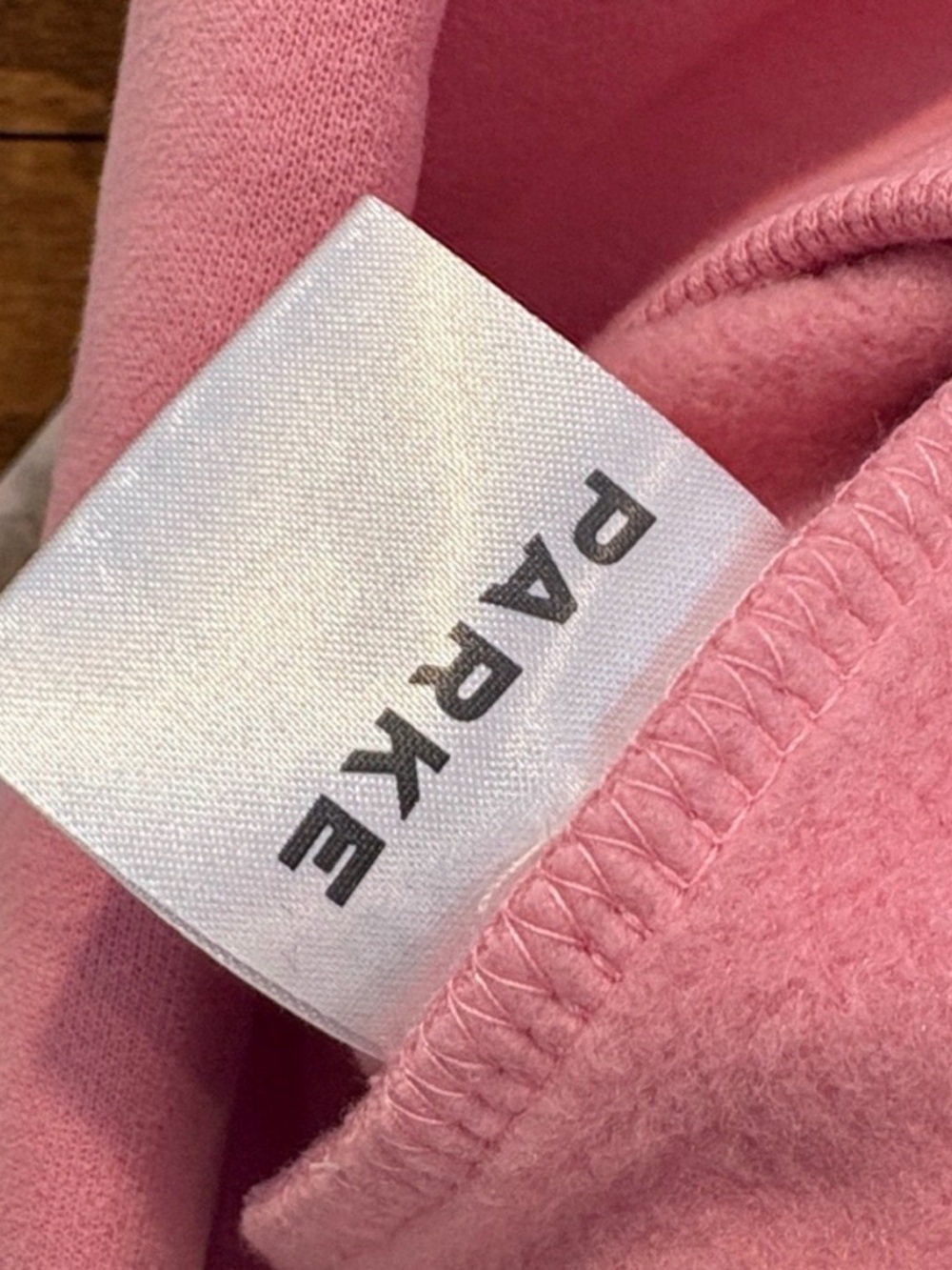 PARKE Valentine's Varsity Mockneck in Blush Pink + Lavender size S/M NEW - Picture 9 of 12